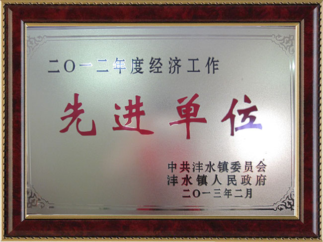 2012年度經濟工作先進單位